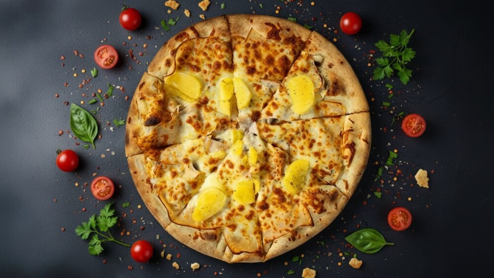 Pizza Fermière (á base de crème fraîche)